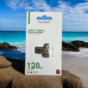 Fulltech 128GB USB-C+USB-A OTG METAL Flash Bellek